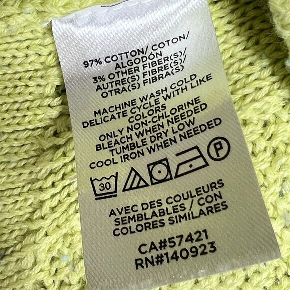 Loft Sweater Womens Size Medium Green Cotton Tight Knit Boat Neck Long Sleeve - Picture 9 of 10